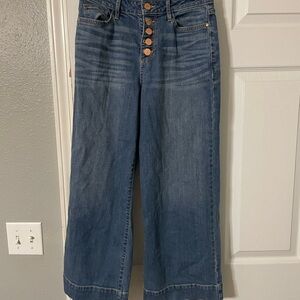a.n.a Blue Flare Wide Leg Jeans